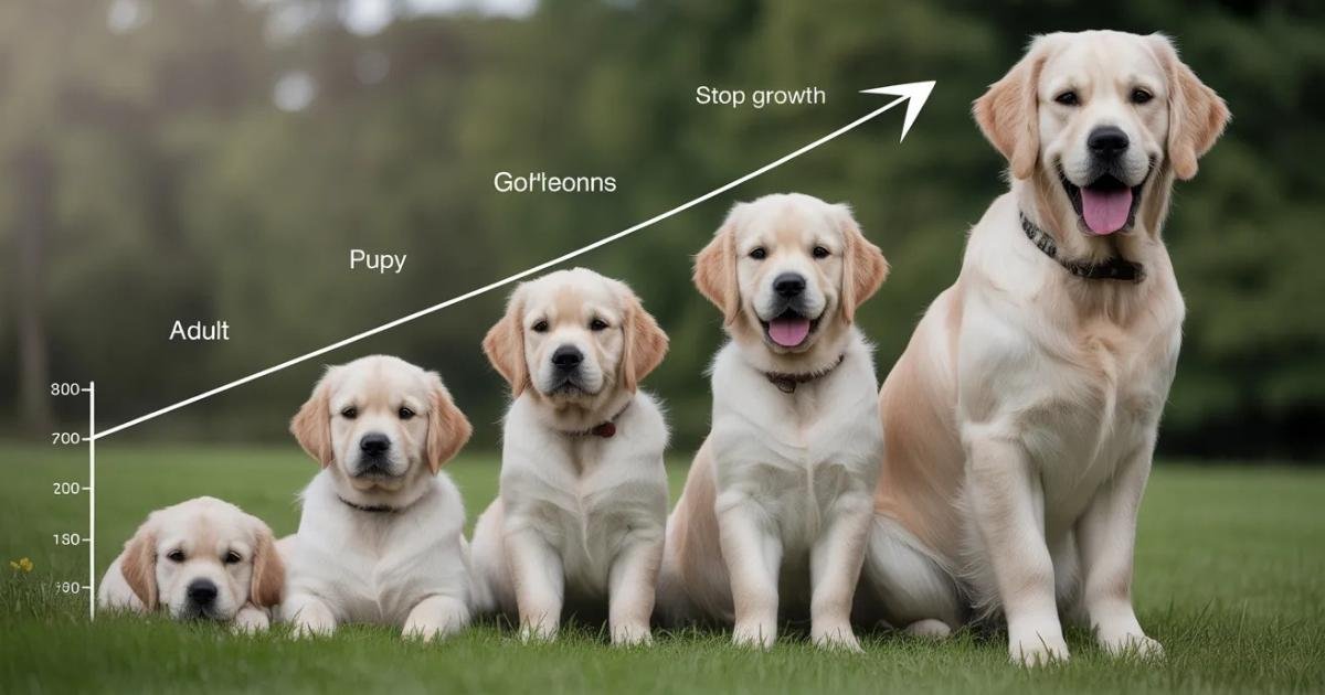 Golden Retriever height and weight growth between 12 and 24 months