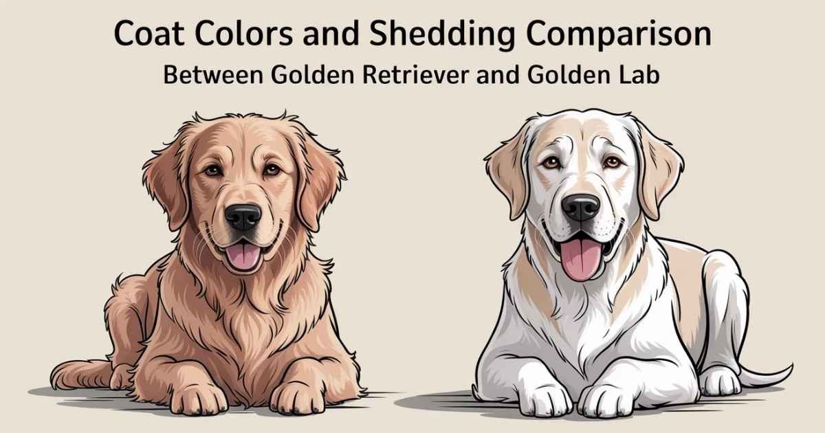 yellow golden lab and golden retriever coat color comparison