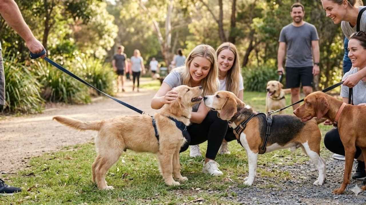 How to Take Care of a Golden Retriever Puppy with socialization, meeting people and pets, confident behavior