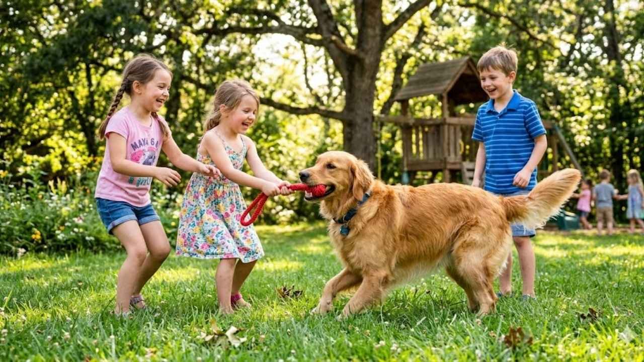 Female Golden Retrievers behavioral traits including reproductive behavior and affection levels