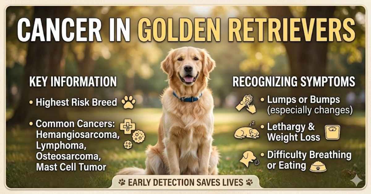 Golden Retriever at risk of cancer – lymphoma and hemangiosarcoma in dogs