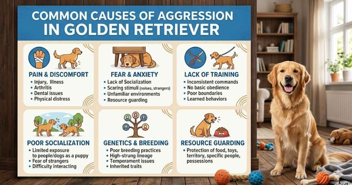 common causes of golden retriever aggression dog aggression triggers