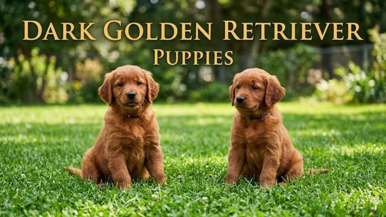 dark golden retriever puppies main image with red golden retriever puppies and mahogany golden retriever