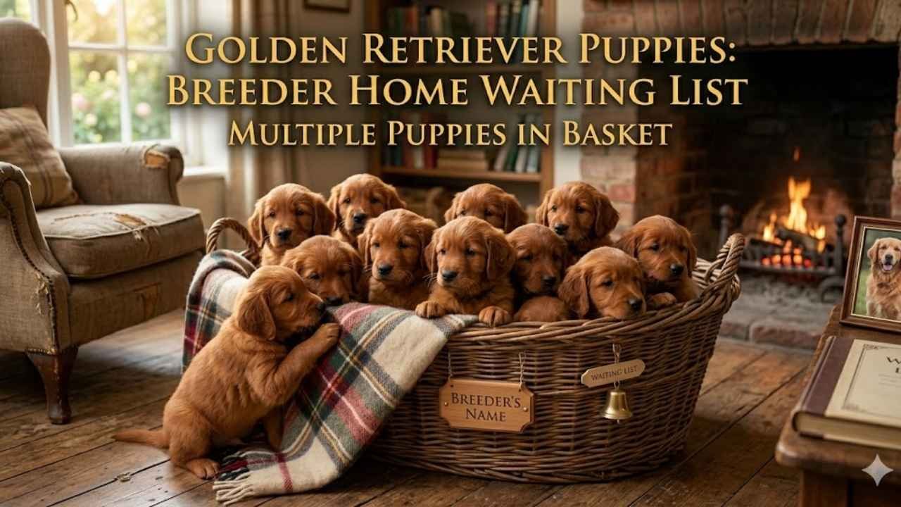 dark golden retriever puppies in golden retriever litters with golden retriever waitlist process