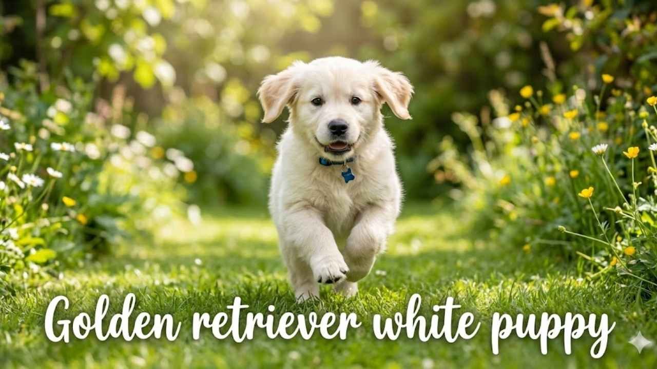 Golden Retriever White Puppy main image showing cute puppy clearly