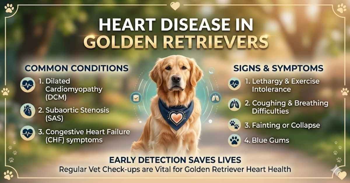 Golden Retriever with heart disease – subvalvular aortic stenosis and DCM