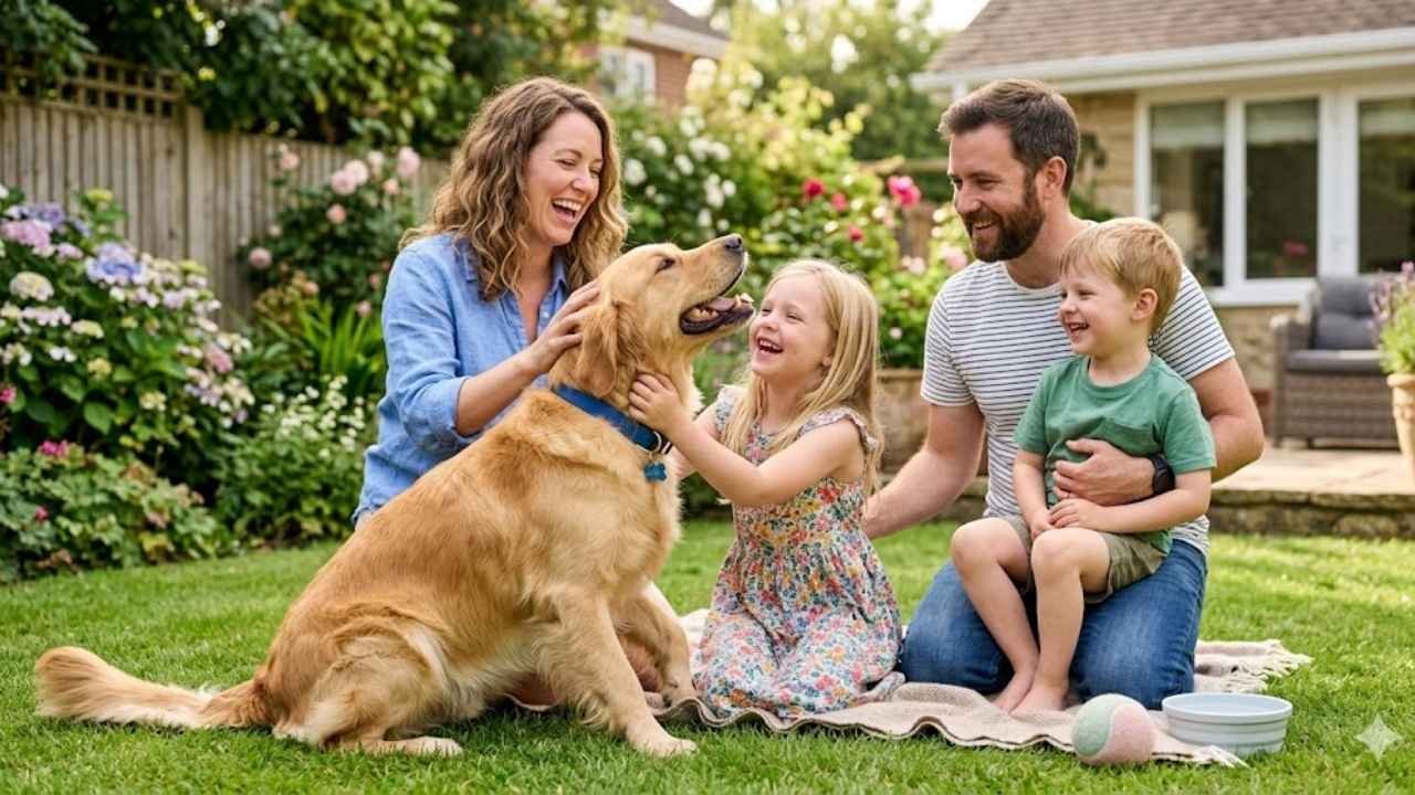 Female Golden Retrievers introduction with nurturing and protective dog traits