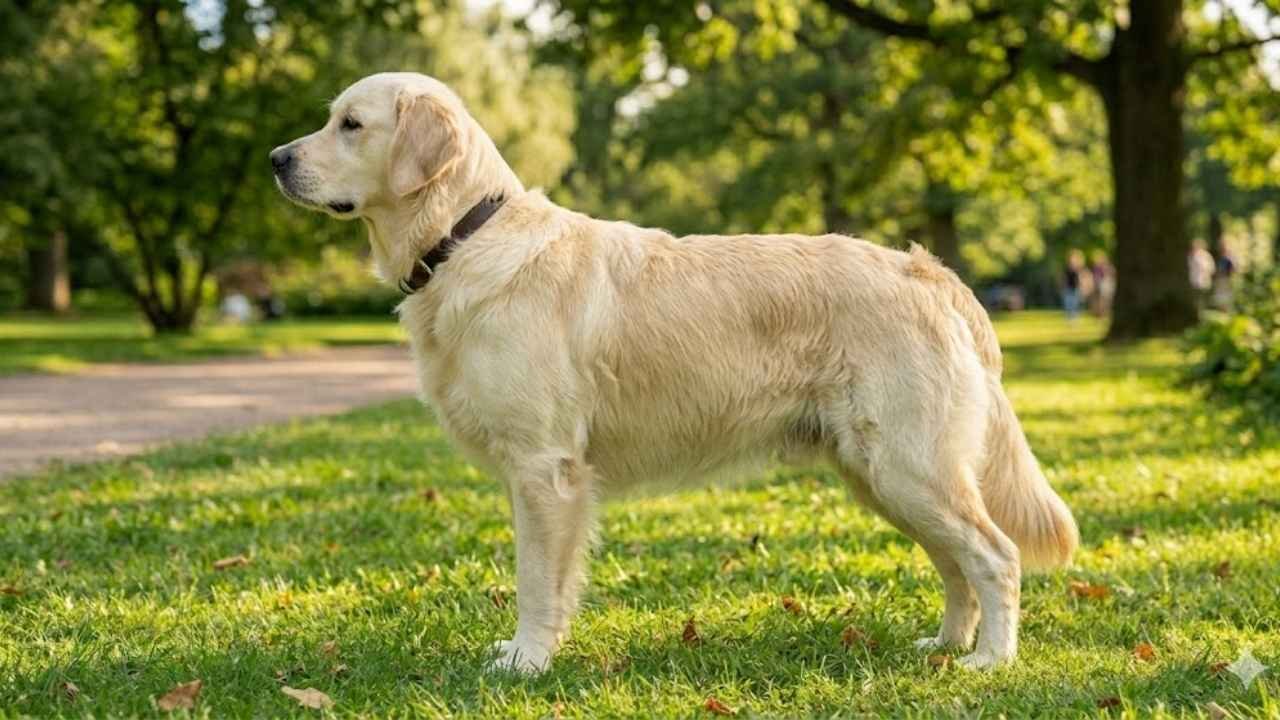 light golden retriever body structure showing dog conformation and structure and golden retriever lifespan traits