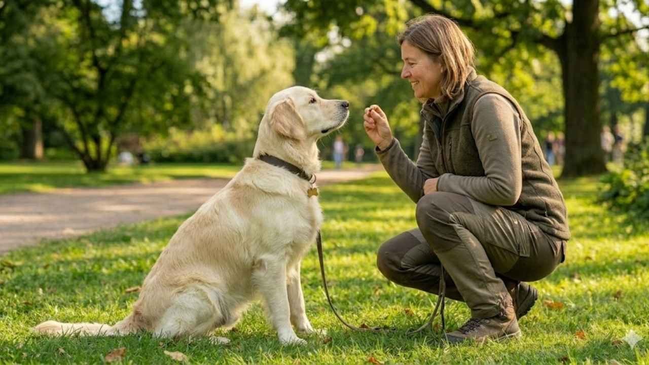 light golden retriever training showing golden retriever training and dog social behavior and intelligence