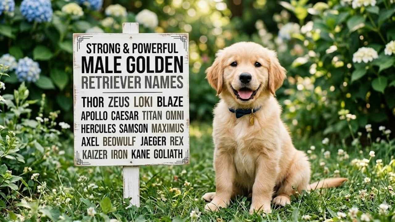 strong male golden retriever names powerful dog names