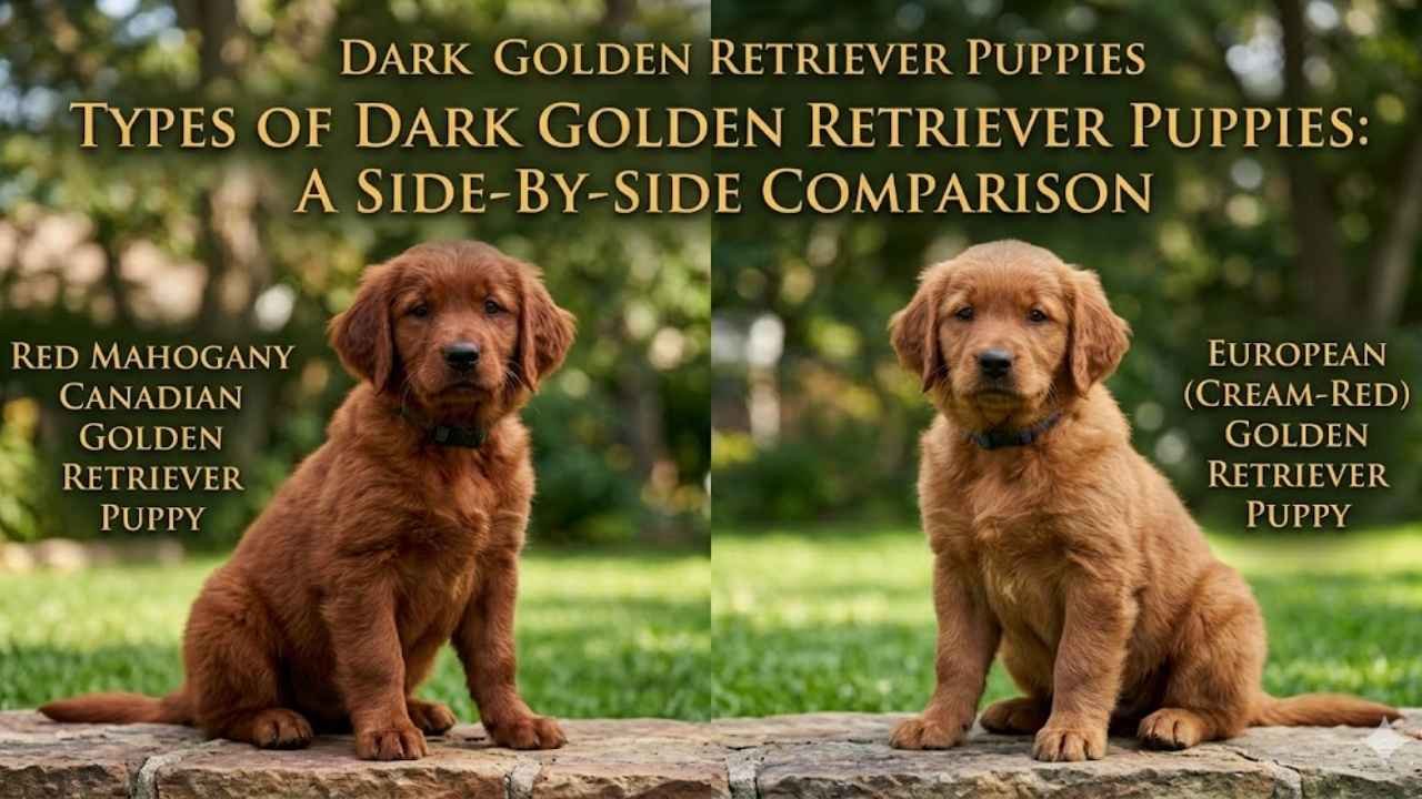 dark golden retriever puppies including european golden retriever puppies and red golden retriever puppies