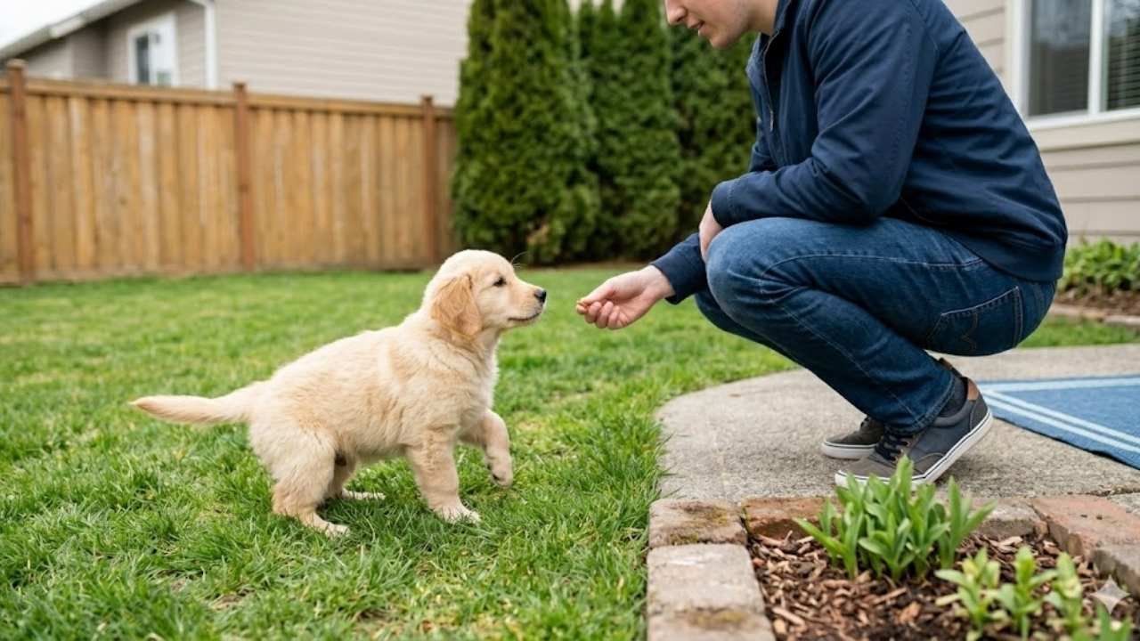 Golden Retriever training tips for beginners for successful potty training and house training