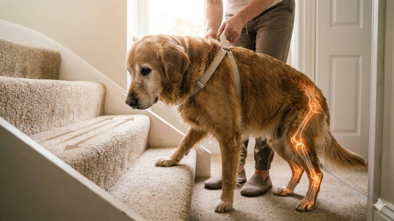 Golden Retriever health problems by age including arthritis, dental disease, and cataracts