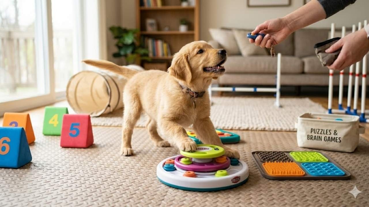 Best toys for Golden Retriever puppies supporting mental stimulation and healthy puppy development